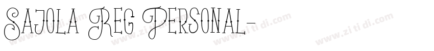 Sajola Reg Personal字体转换